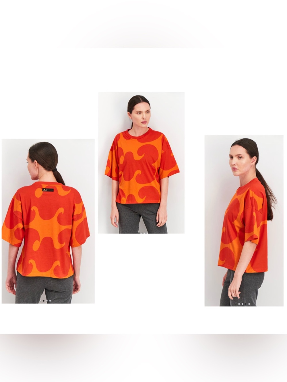 Adidas Marimekko Tee Oversized Collegiate Orange-2
